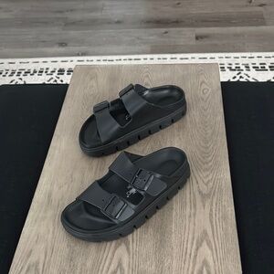 Black Slide Sandals